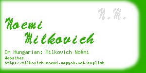 noemi milkovich business card